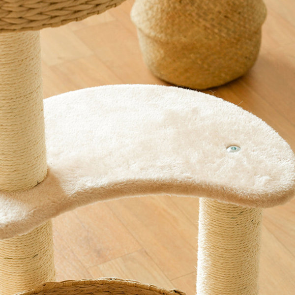 Happy & Polly 35" Sleeping in the Bowl Cat Tree & Reviews Wayfair